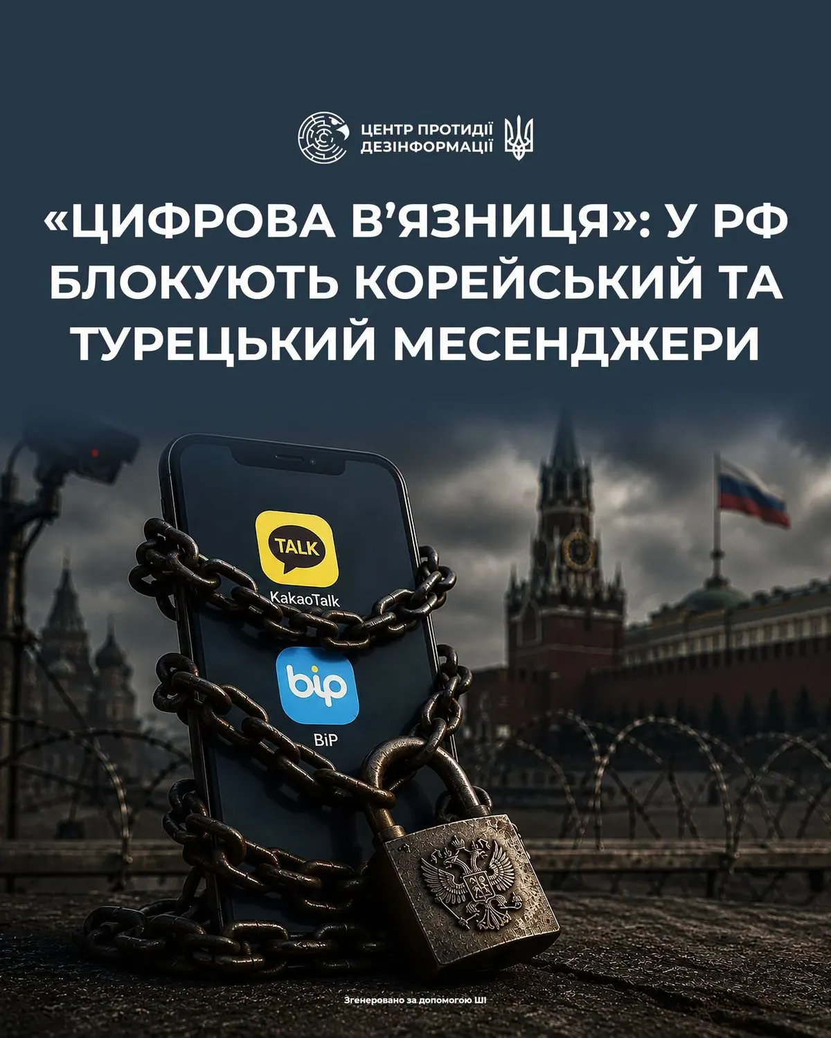 Збої KakaoTalk і BiP у РФ: нова хвиля блокувань месенджерів