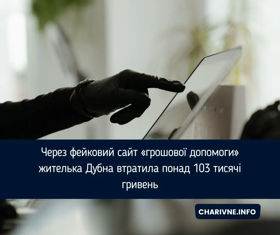 Фейковий сайт допомоги: як шахраї виманили 103 тис. грн у жительки Дубна