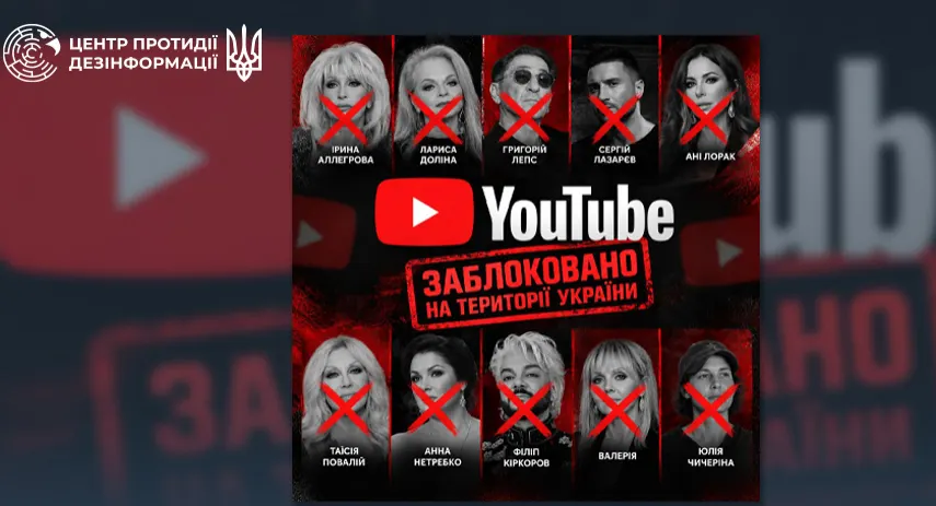 YouTube обмежив доступ до 31 проросійського каналу в Україні